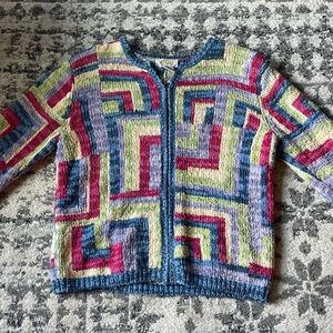 Colourful knit sweater
